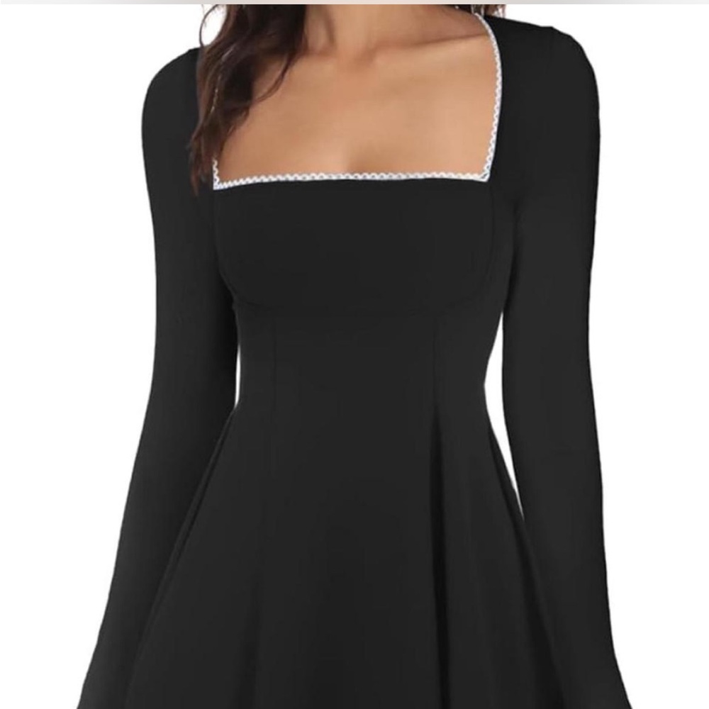 Amazon Black Long Sleeve Mini Dress
